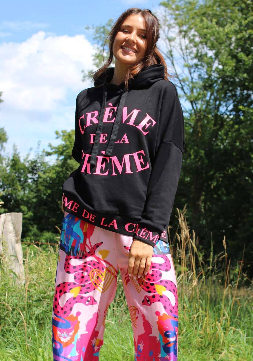 Miss Goodlife Hoodie Cème De La Crème Glitter – Black