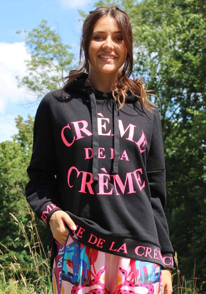 Miss Goodlife Hoodie Cème de la Crème Glitter – black