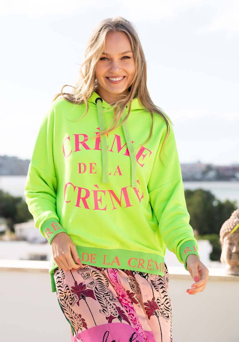 Miss Goodlife Hoodie Crème de la Crème – neongreen/neonpink