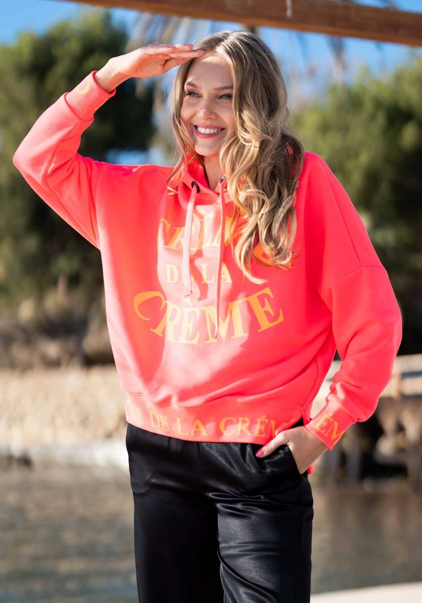 Miss Goodlife Hoodie Crème De La Crème – Neonpink/neonorange