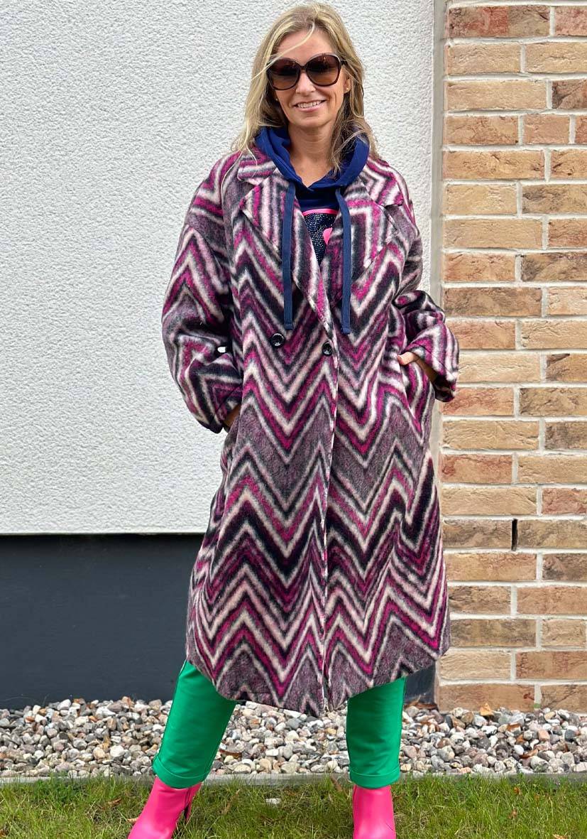 Miss Goodlife Mantel Namasté Zig Zag – Black/berry/sand