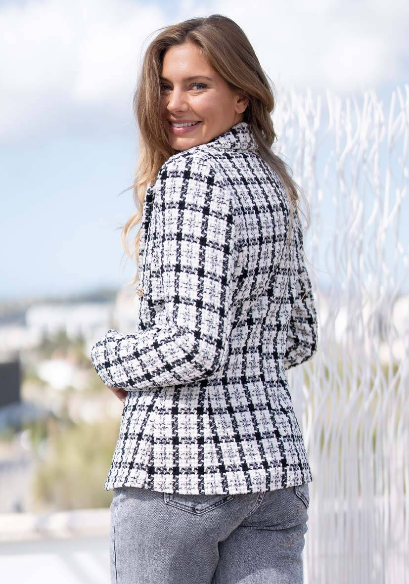 Miss Goodlife Blazer Tweed – Black