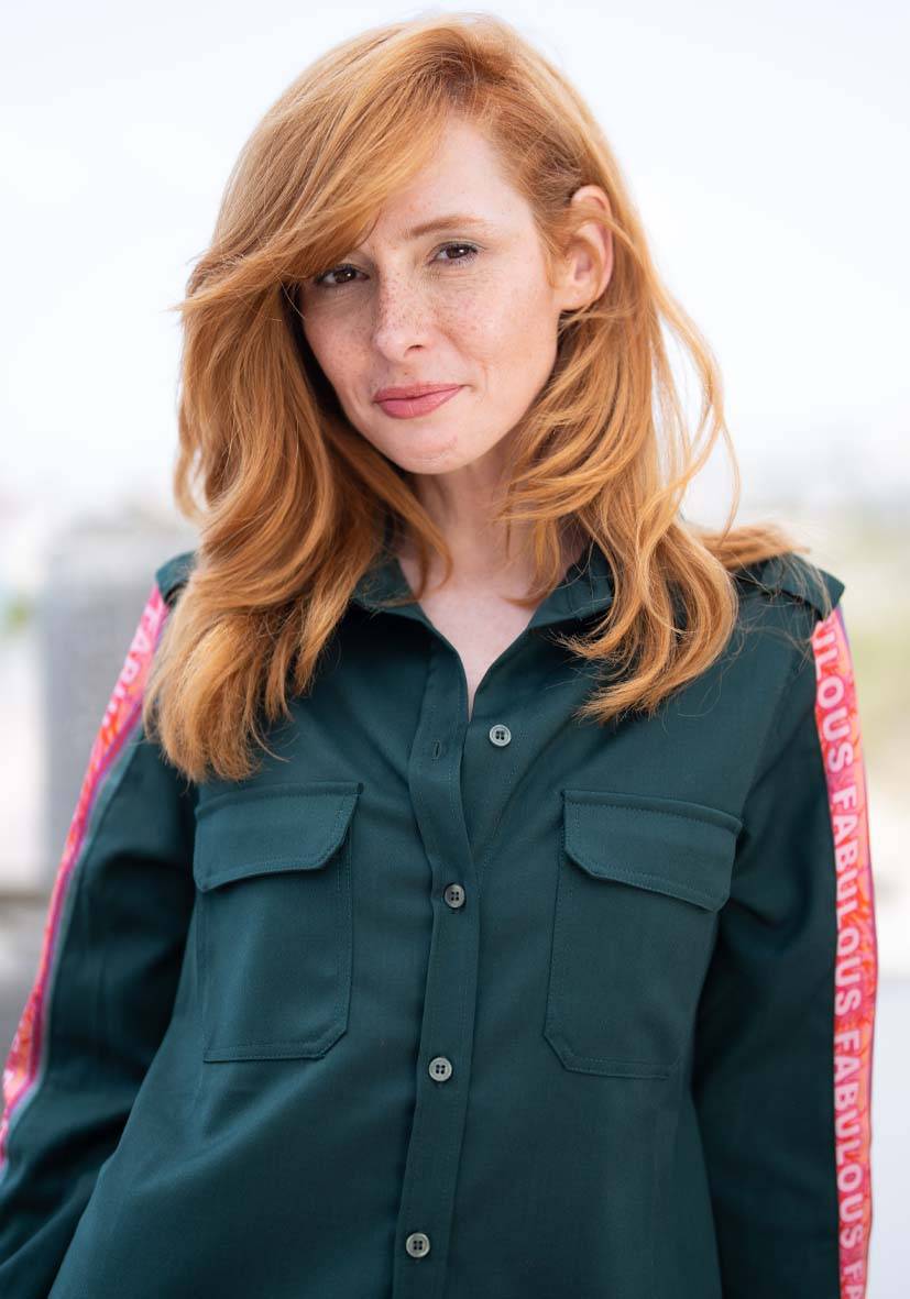 Miss Goodlife Bluse Border Love – Green