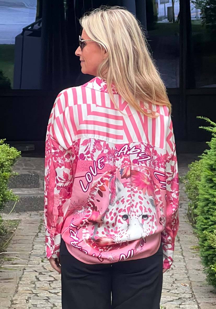 Miss Goodlife Bluse Flowers And Stripes