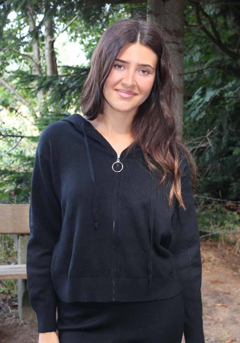 Miss Goodlife Cardigan Knitted Zipper – black