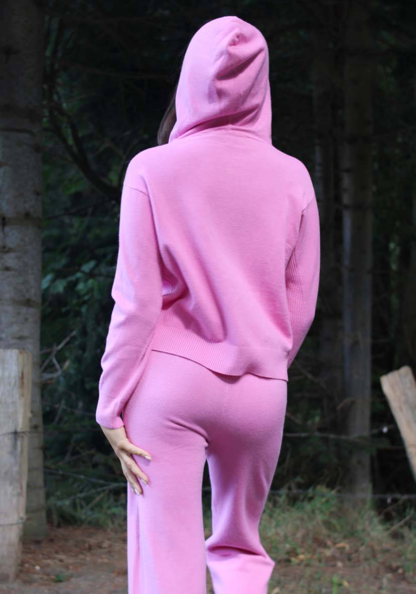 Miss Goodlife Cardigan Knitted Zipper – Pink