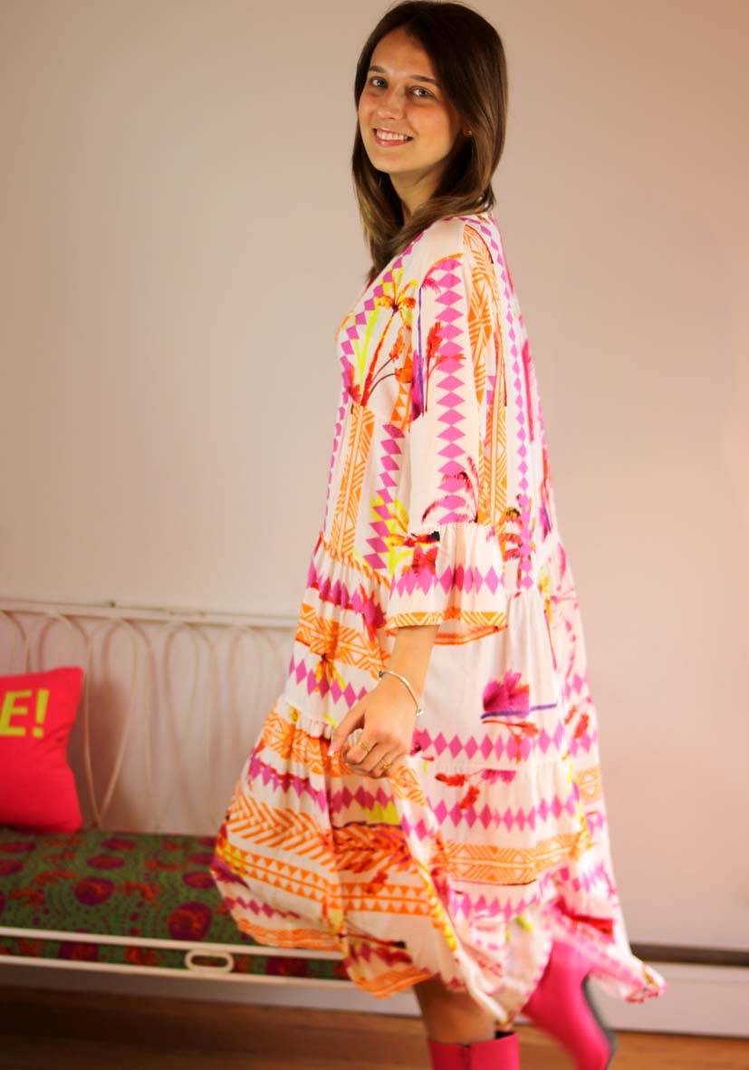 Miss Goodlife Dress Indie Big Leaves