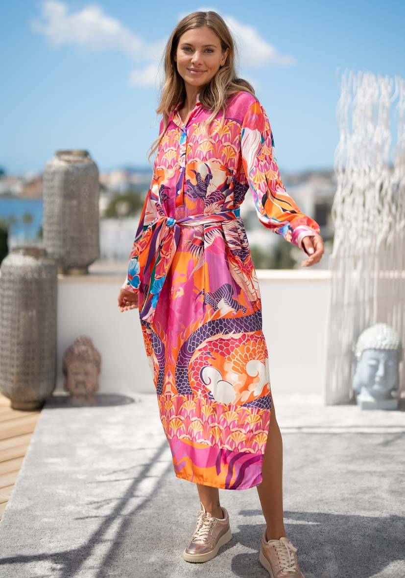 Miss Goodlife Dress Pink Dragon