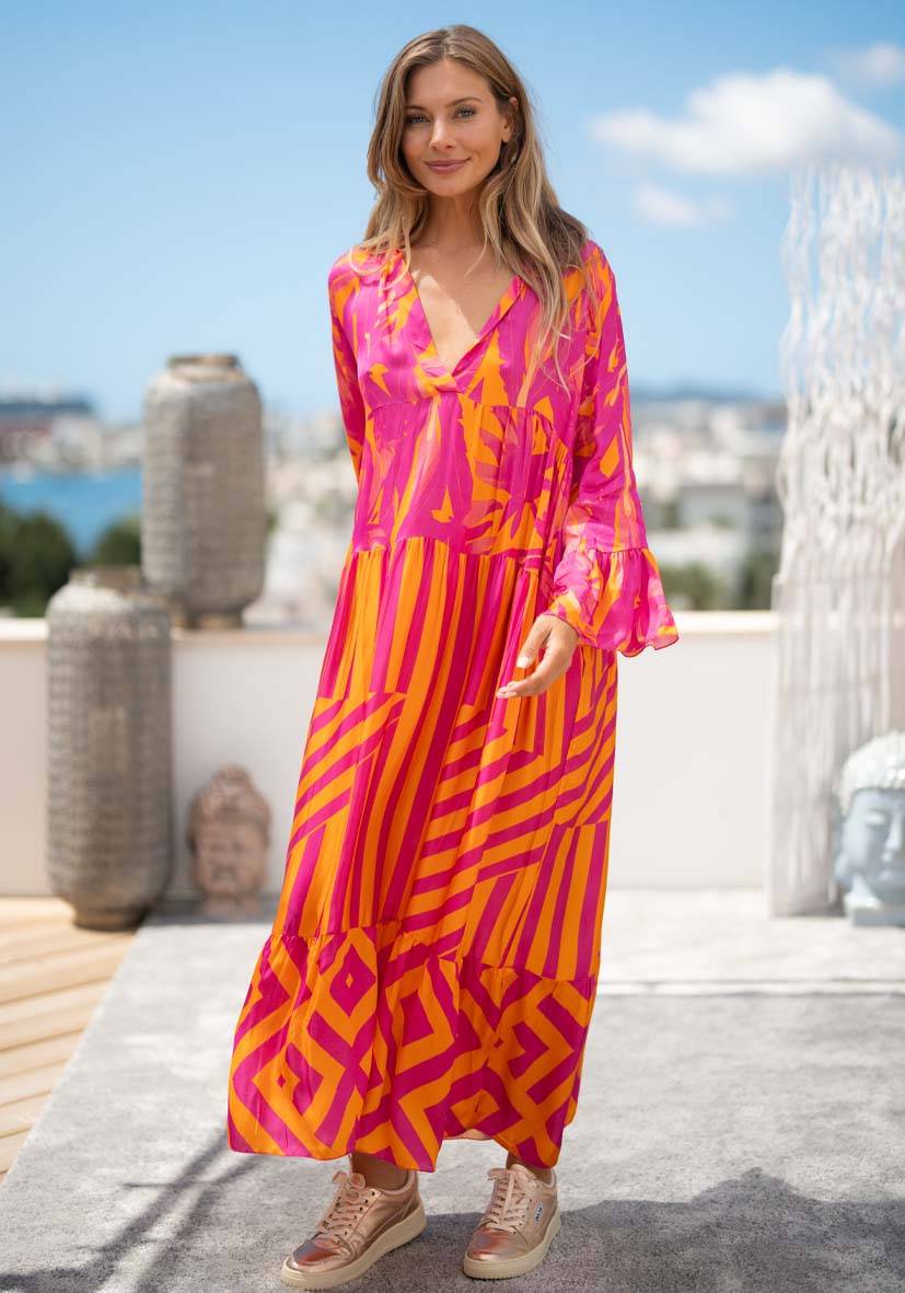 Miss Goodlife Dress Zic Zac pink