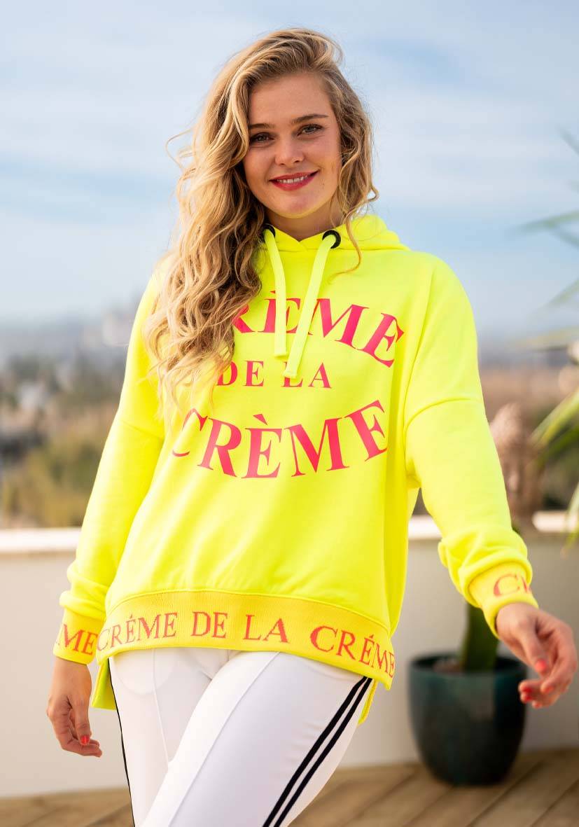 Miss Goodlife Hoodie Crème de la Crème – neonyellow