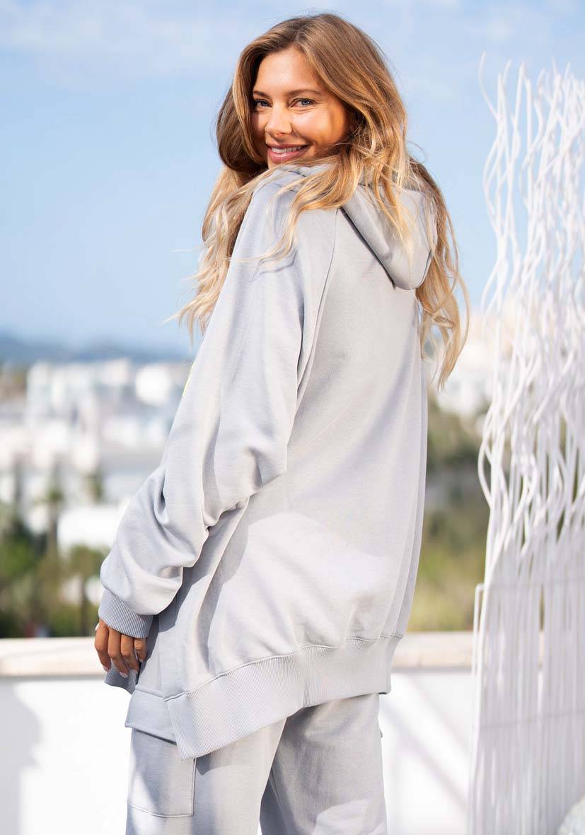 Miss Goodlife Hoodie Good Energy Namasté – Lightgrey