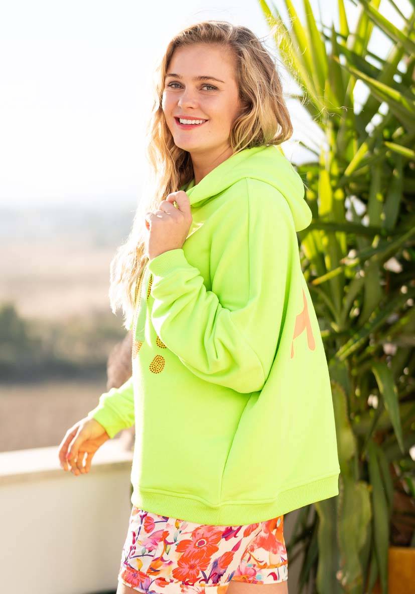 Miss Goodlife Hoodie Hi! Hi! – Neongreen/neonorange
