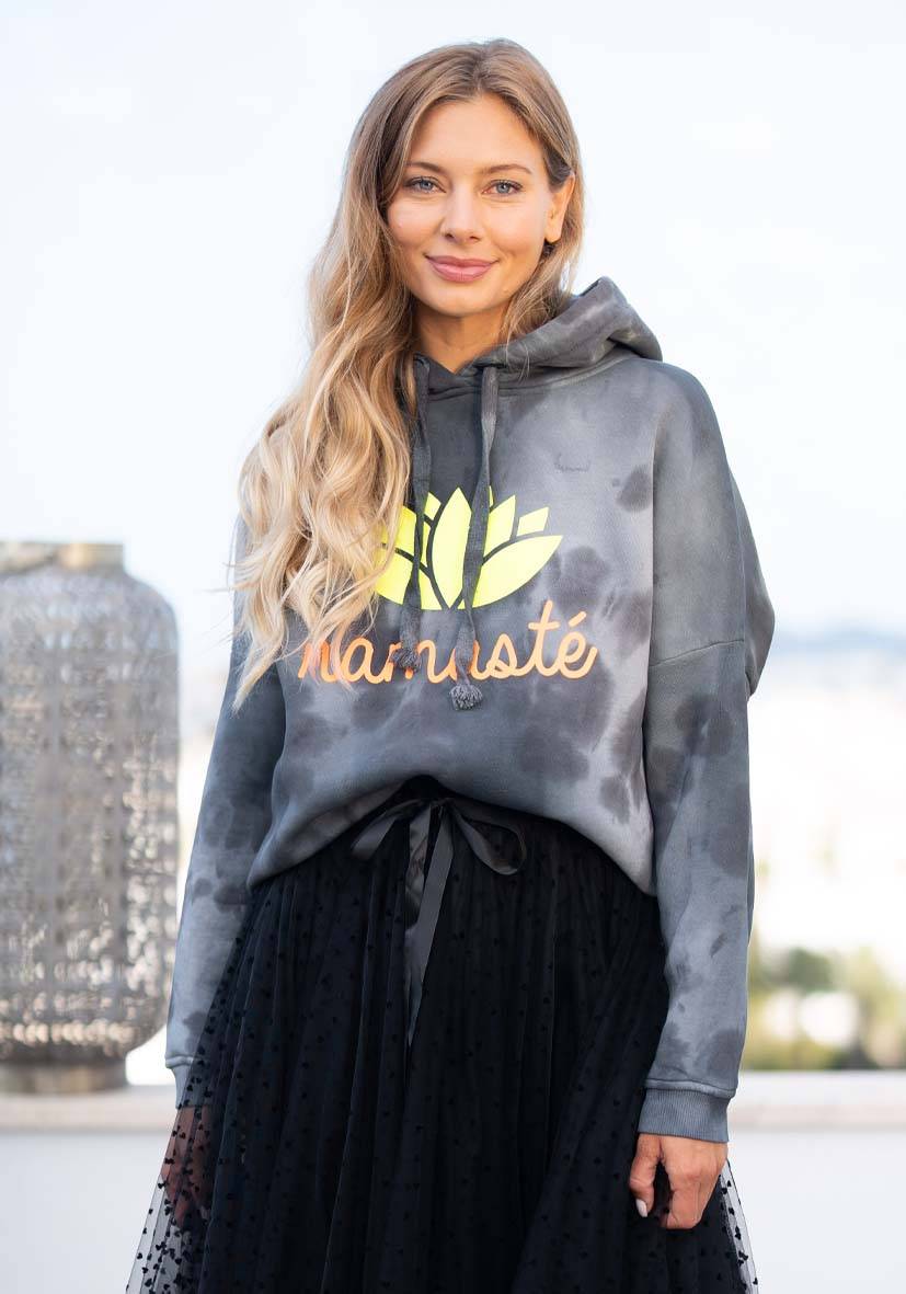 Miss Goodlife Hoodie Namasté Batik! – Anthracite