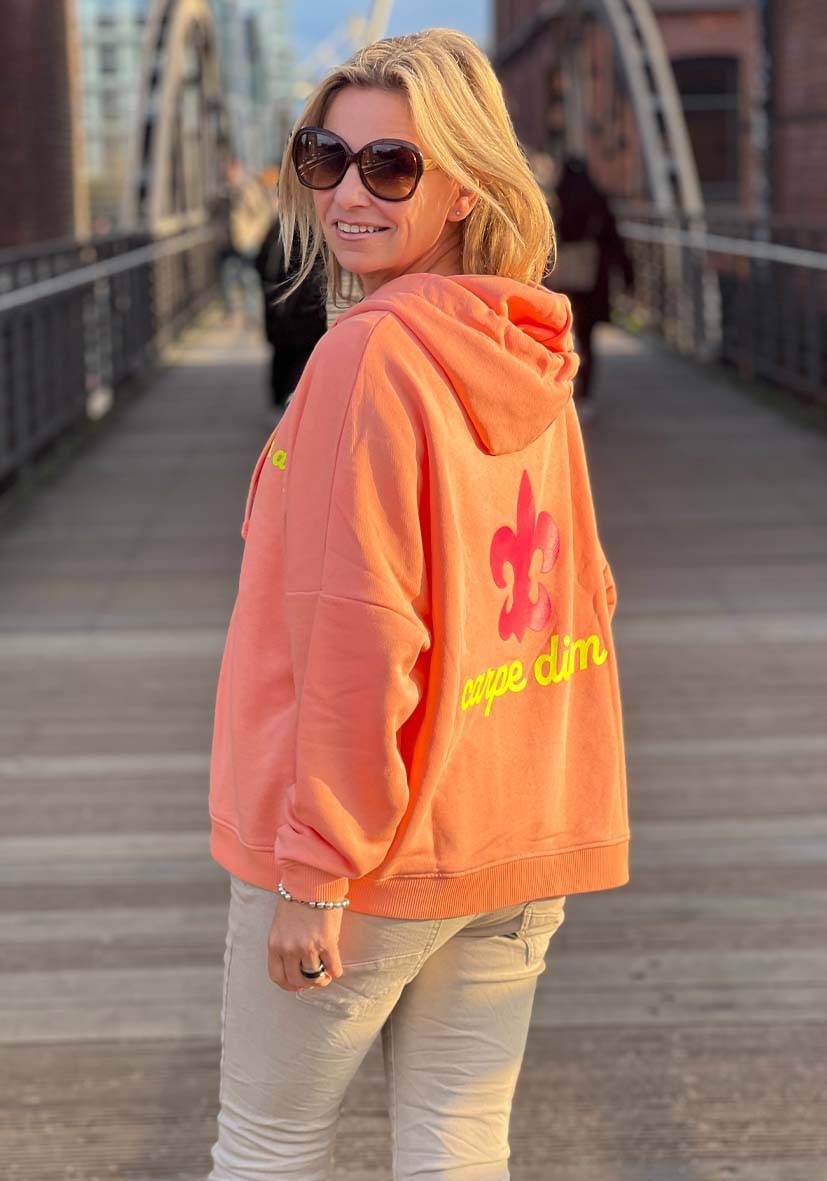 Miss Goodlife Hoodie Sweatjacke – Coral