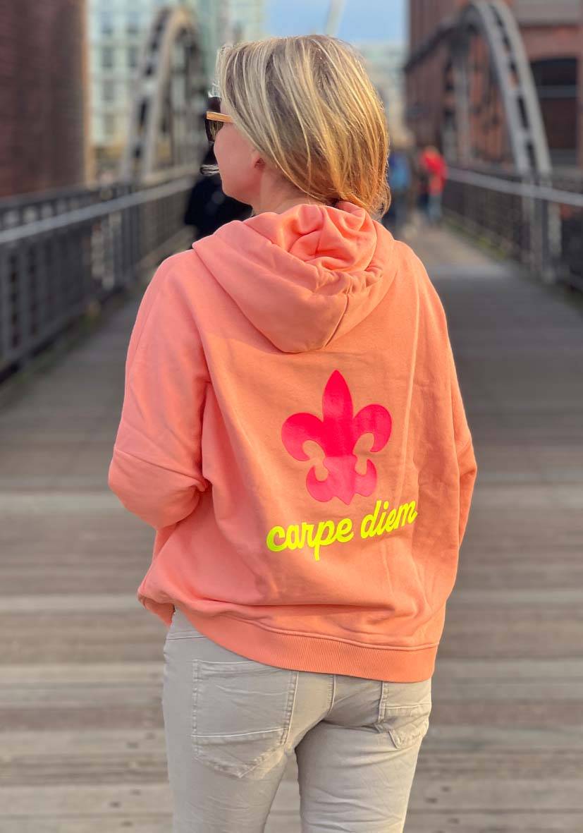 Miss Goodlife Hoodie Sweatjacke – Coral