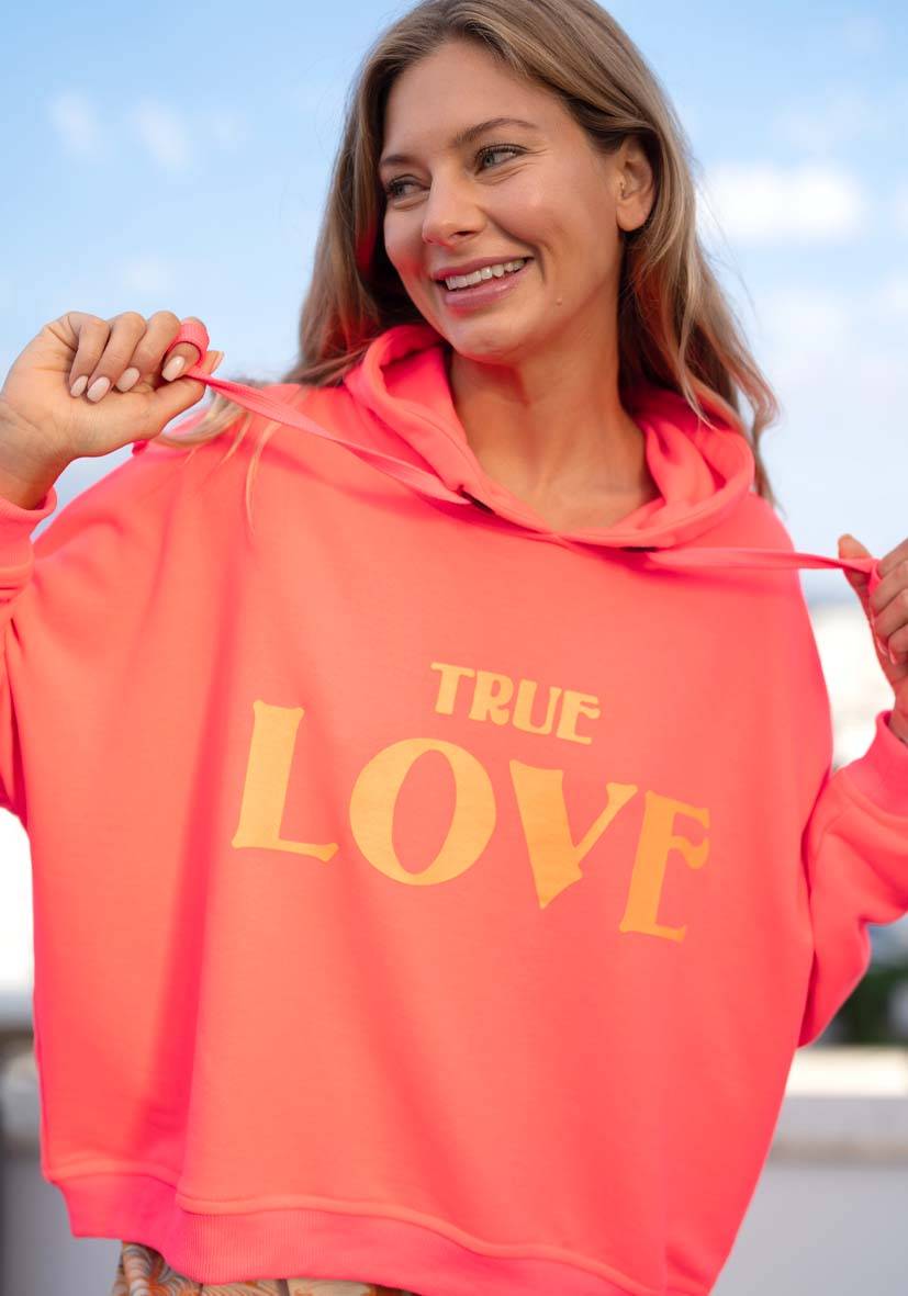 Miss Goodlife Hoodie True Love – Neonpink