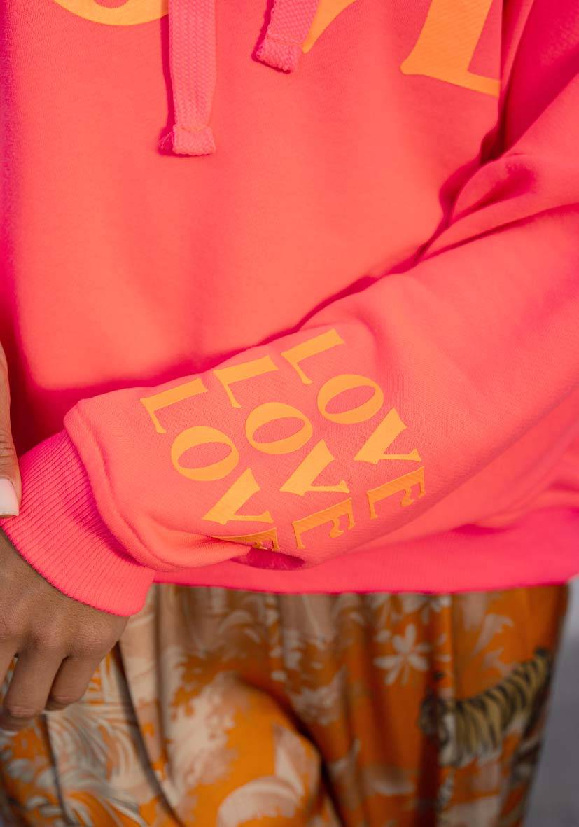 Miss Goodlife Hoodie True Love – Neonpink