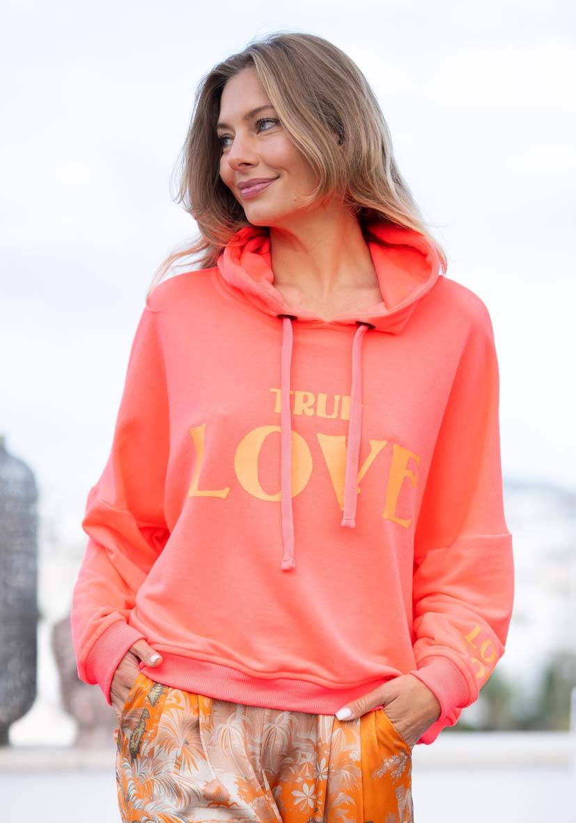 Miss Goodlife Hoodie True Love – neonpink