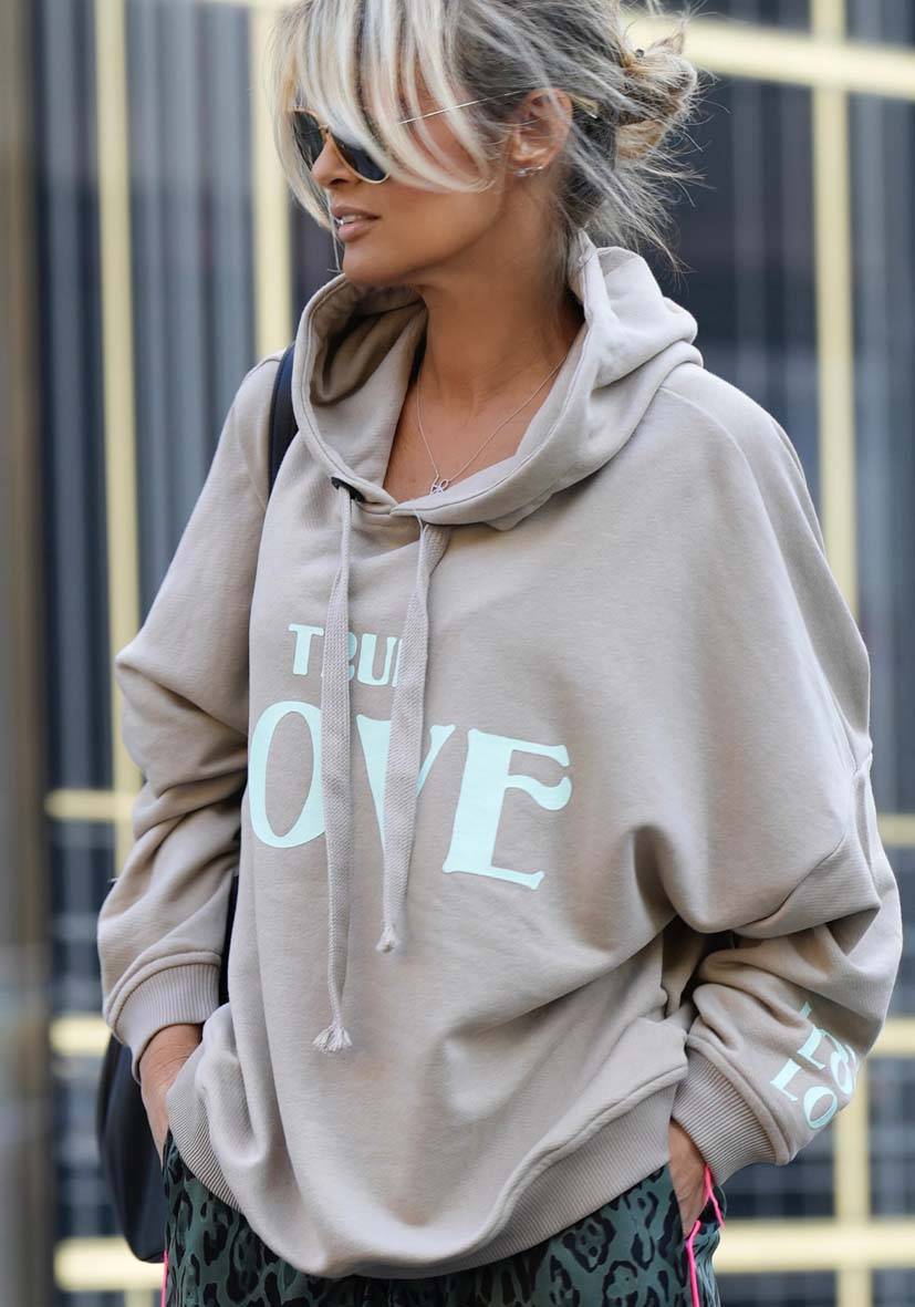 Miss Goodlife Hoodie True Love – Sand
