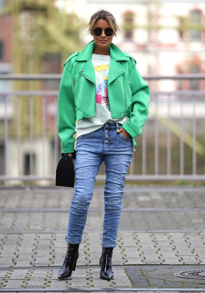 Miss Goodlife Jacket Colorful – Green