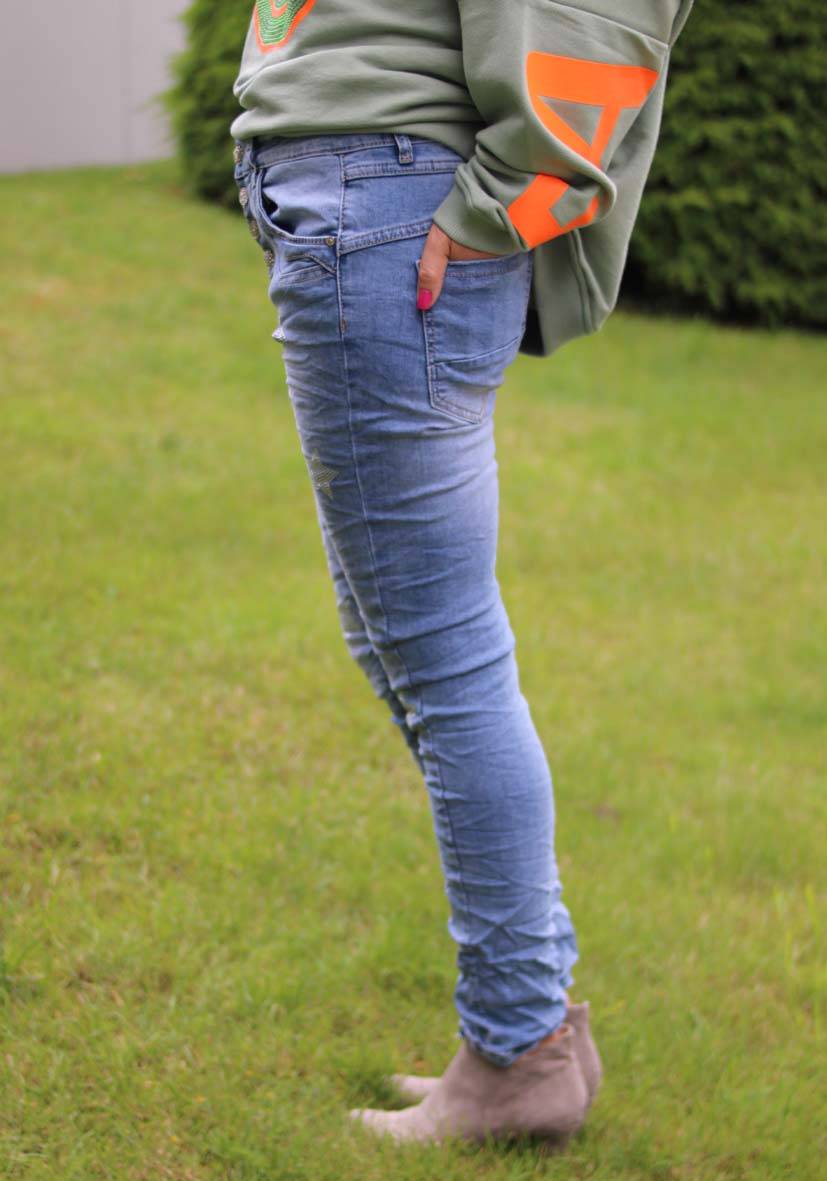 Miss Goodlife Jeans Silver Stone Stars