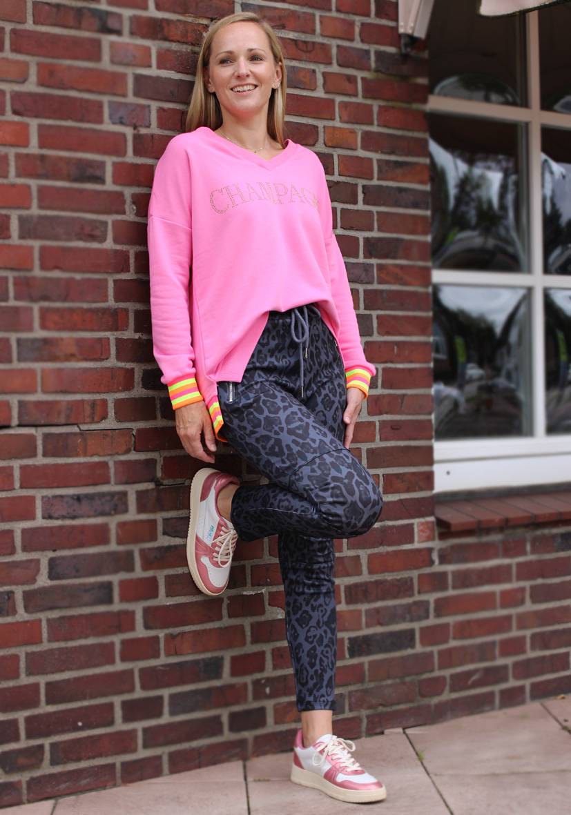 Miss Goodlife Jog-Pants Fancy Leo – anthracite