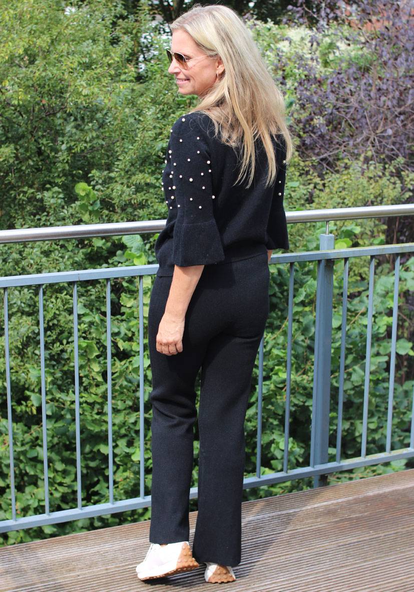 Miss Goodlife Pants Knitted – Black