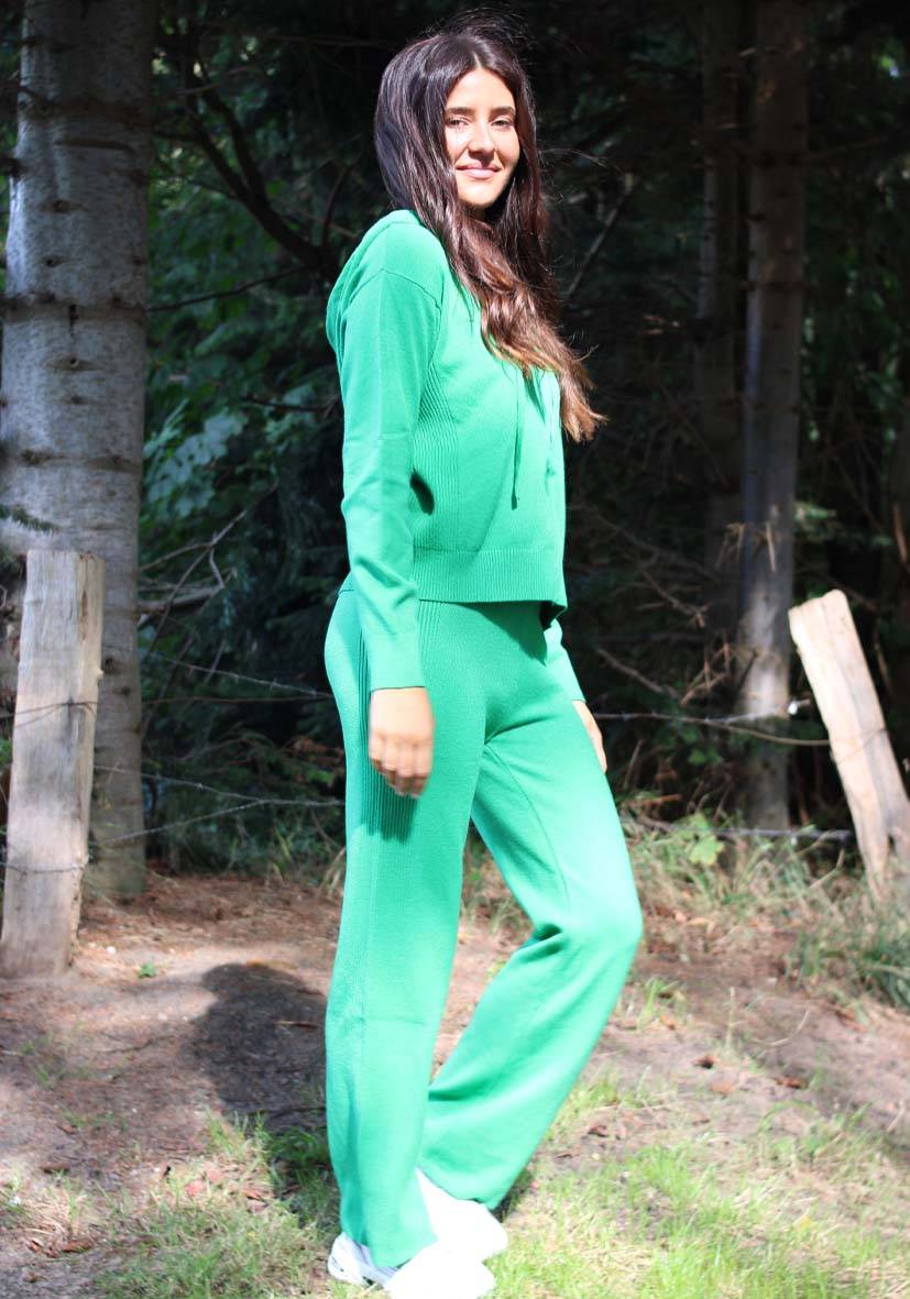 Miss Goodlife Pants Knitted Culotte – Green