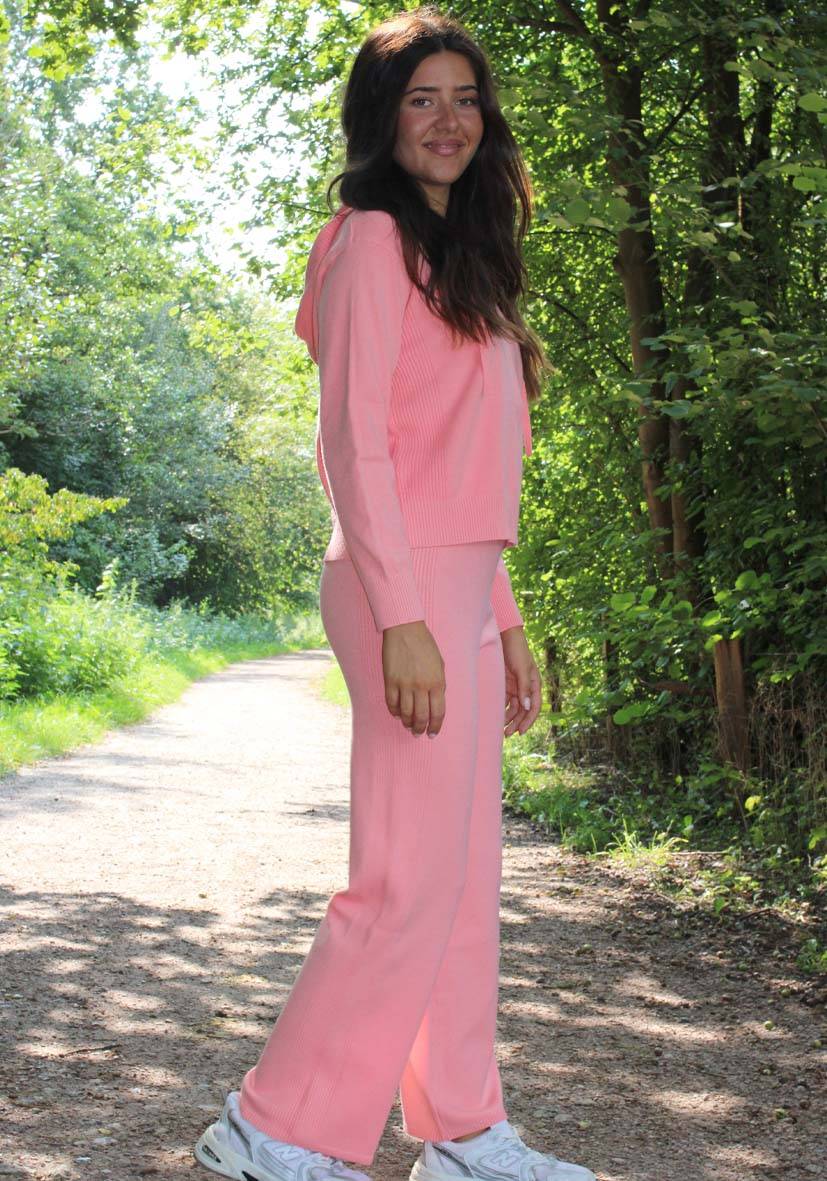 Miss Goodlife Pants Knitted Culotte – Peach