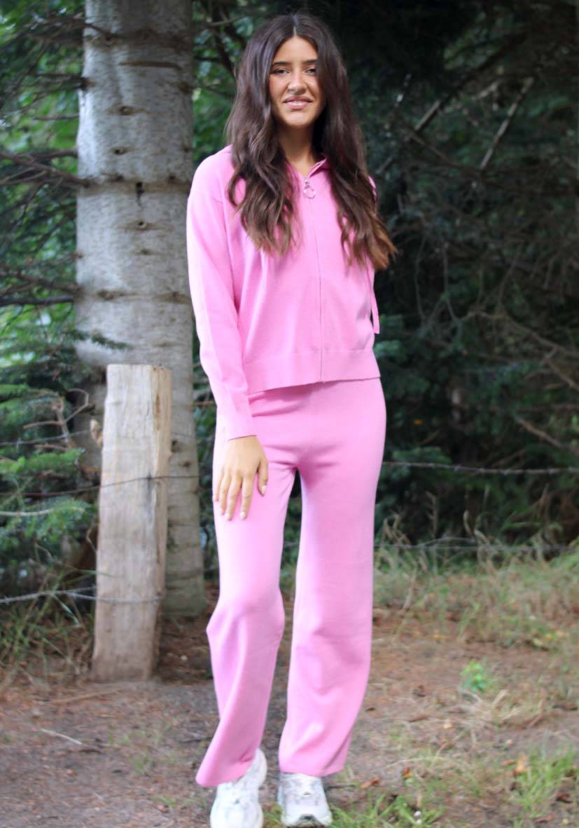 Miss Goodlife Pants Knitted Culotte – Pink