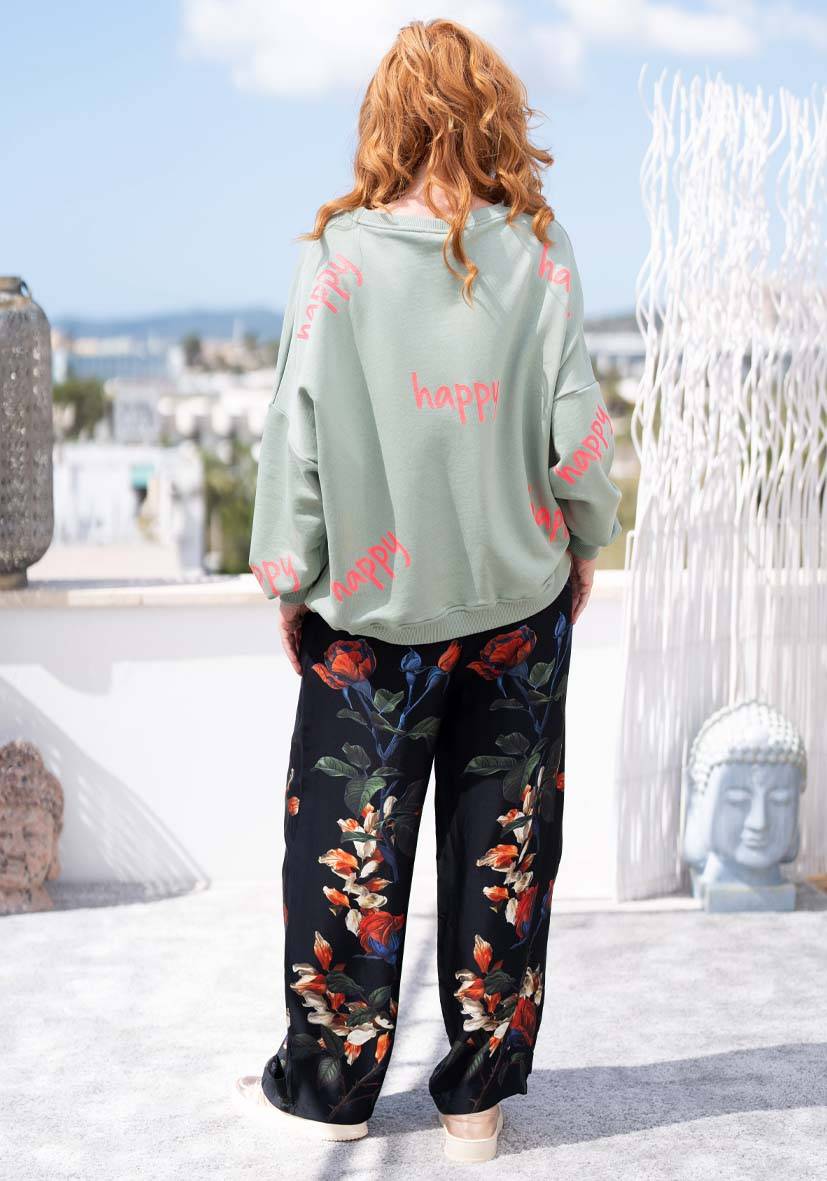 Miss Goodlife Pants Roses – Black