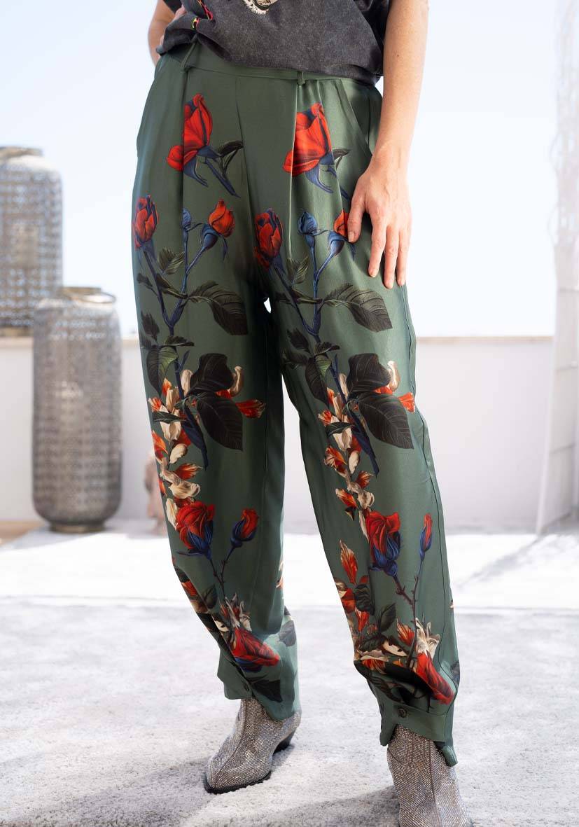 Miss Goodlife Pants Roses – Green