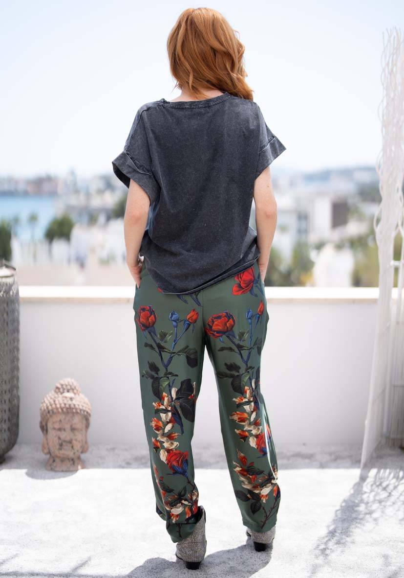 Miss Goodlife Pants Roses – Green