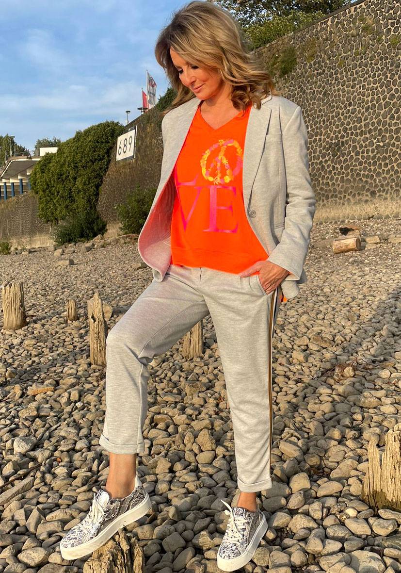 Miss Goodlife Pants Triplestripes – grey