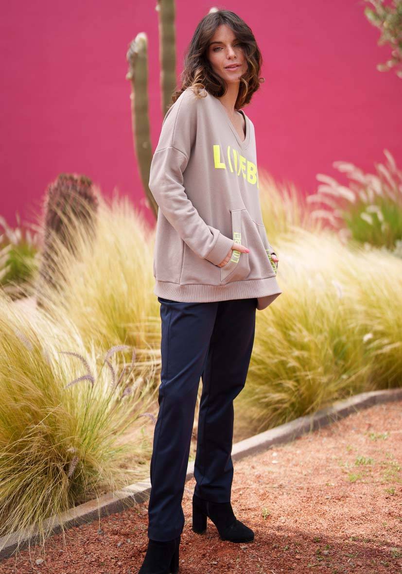 Miss Goodlife Pants Uni – Darkblue