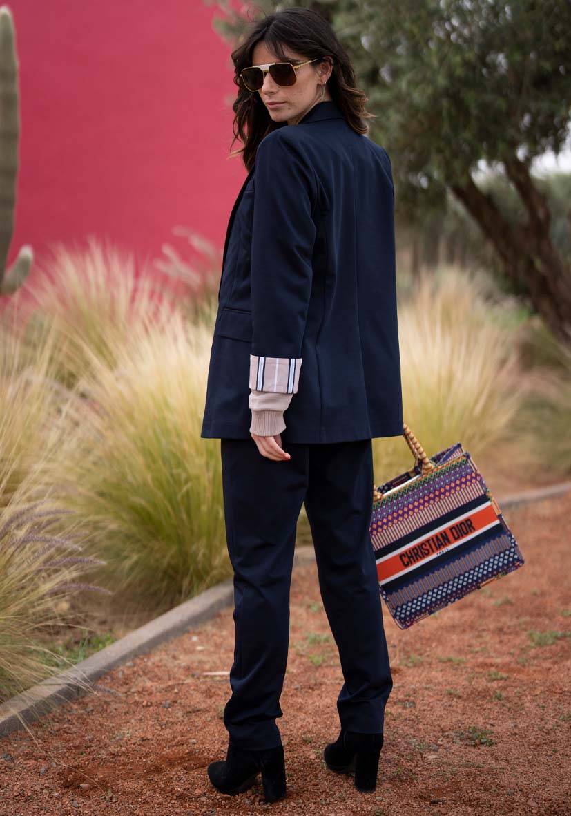 Miss Goodlife Pants Uni – Darkblue