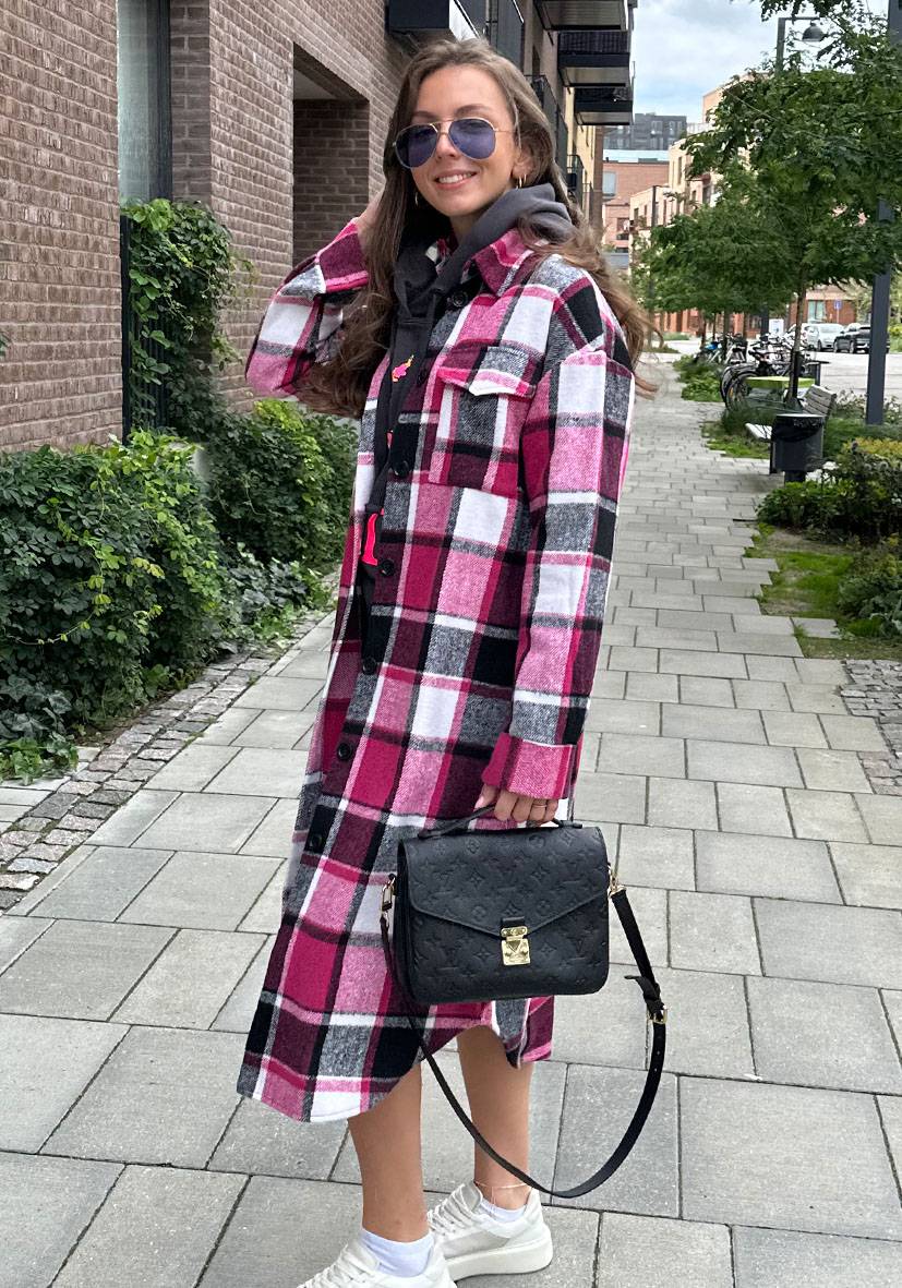 Miss Goodlife Patch-Mantel Mit Taschen – Pink