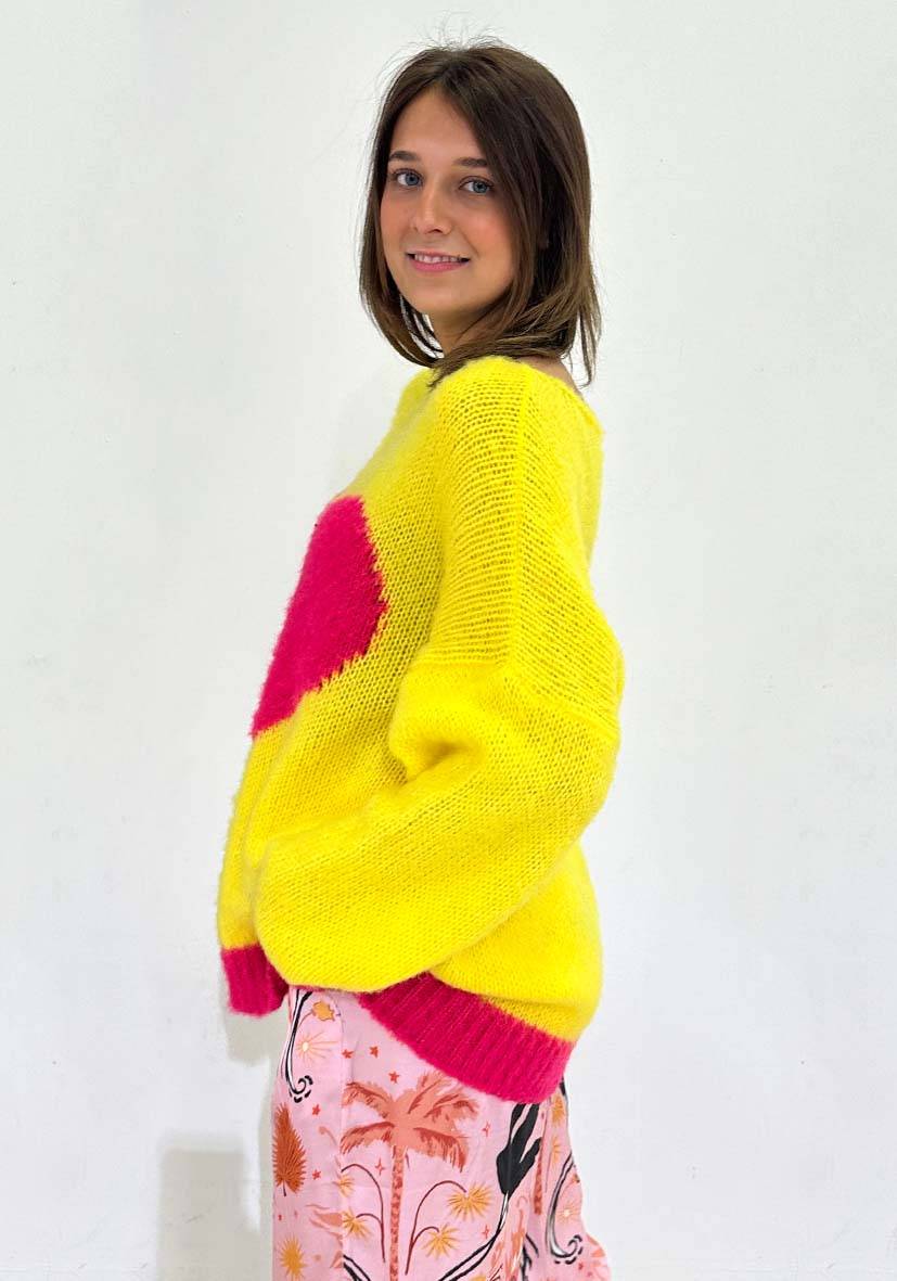 Miss Goodlife Pullover Heart – Yellow