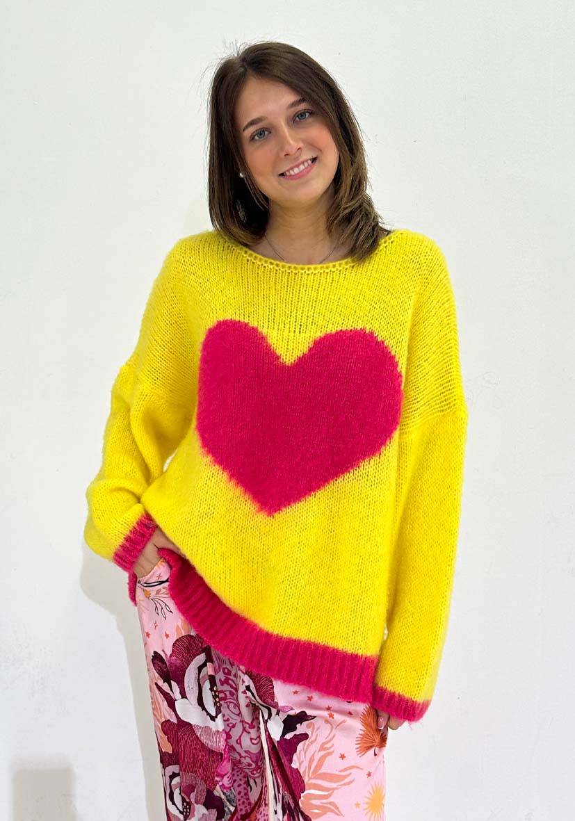 Miss Goodlife Pullover Heart – yellow