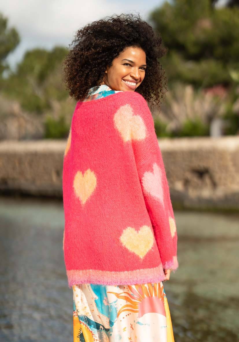 Miss Goodlife Pullover Hearts Allover – Pink