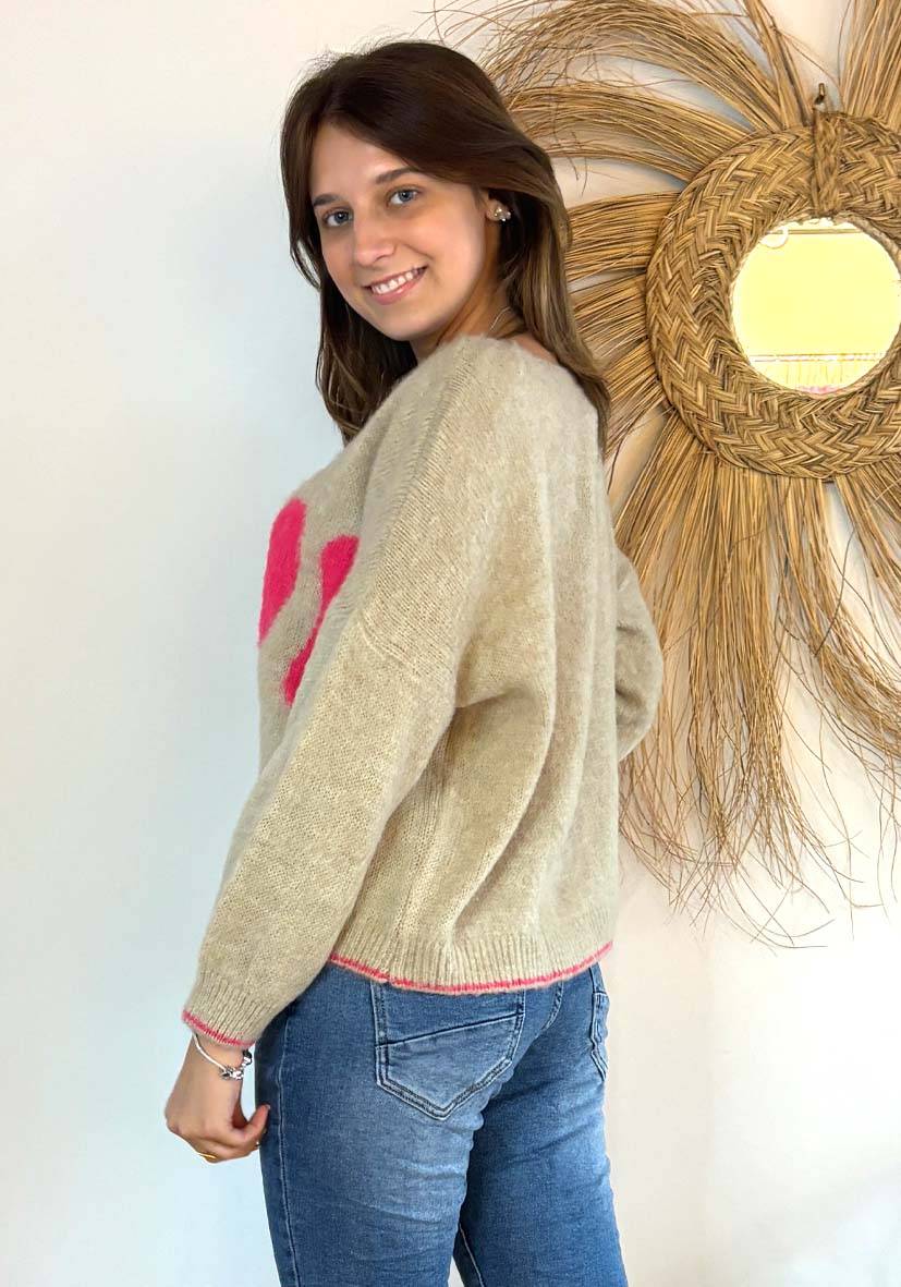 Miss Goodlife Pullover Love – Sand