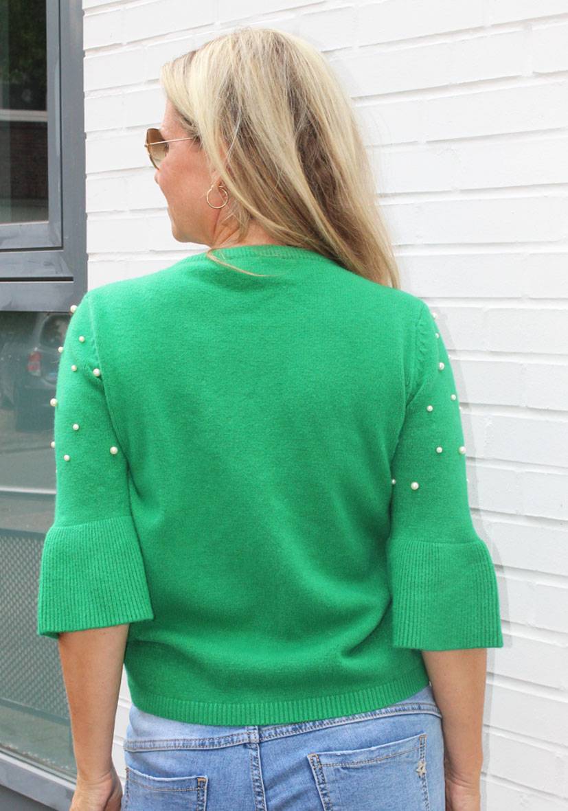 Miss Goodlife Pullover Pearl Roundneck – Green