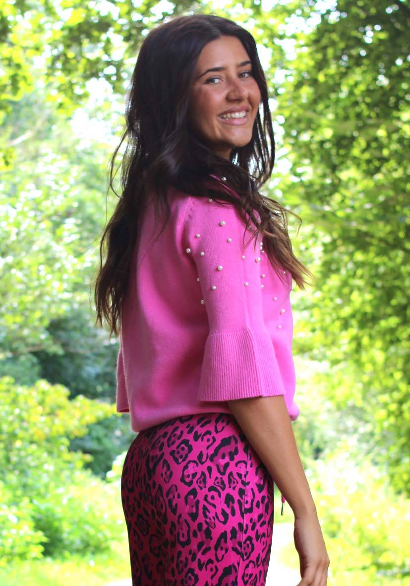 Miss Goodlife Pullover Pearl Roundneck – Pink