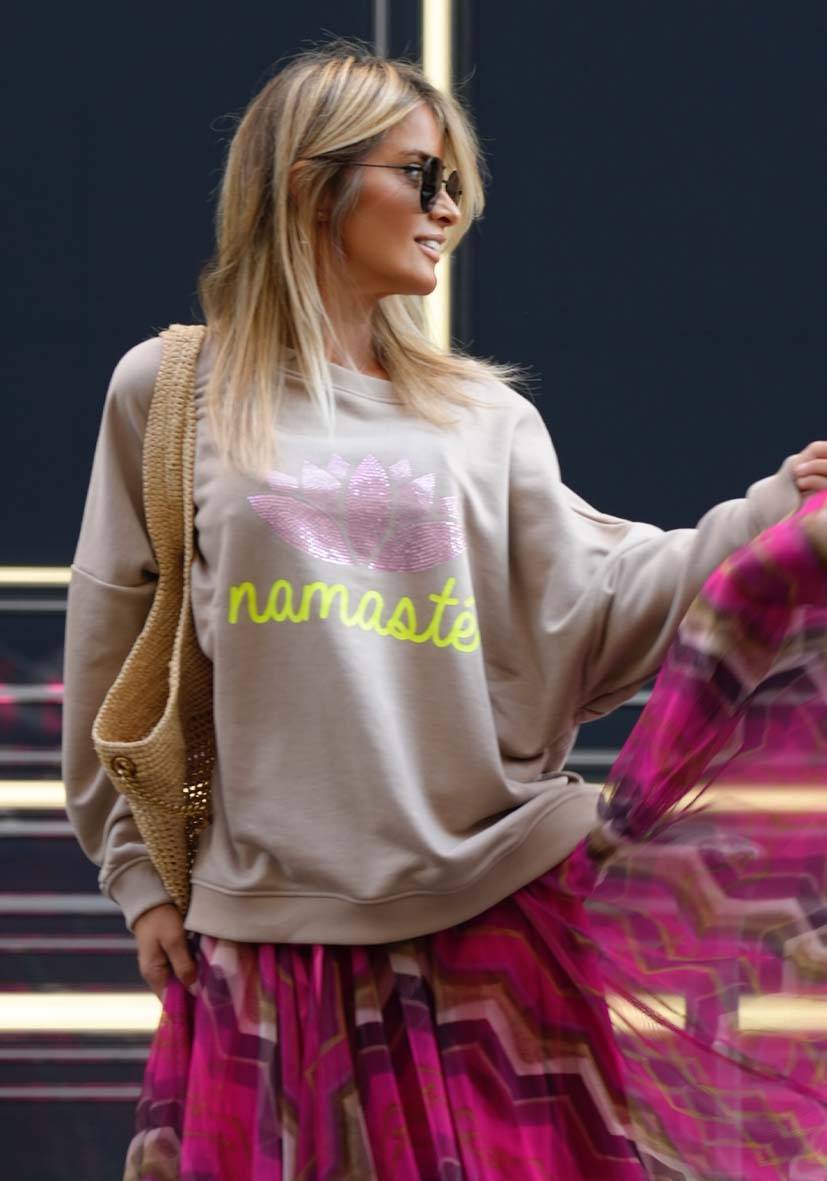 Miss Goodlife Roundneck Double Namasté Strass – Sand