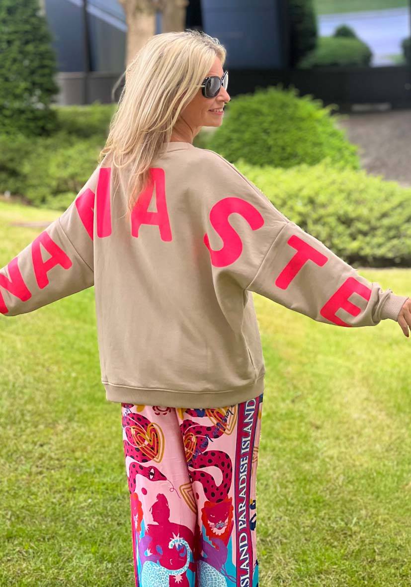 Miss Goodlife Roundneck Double Namasté Strass – Sand