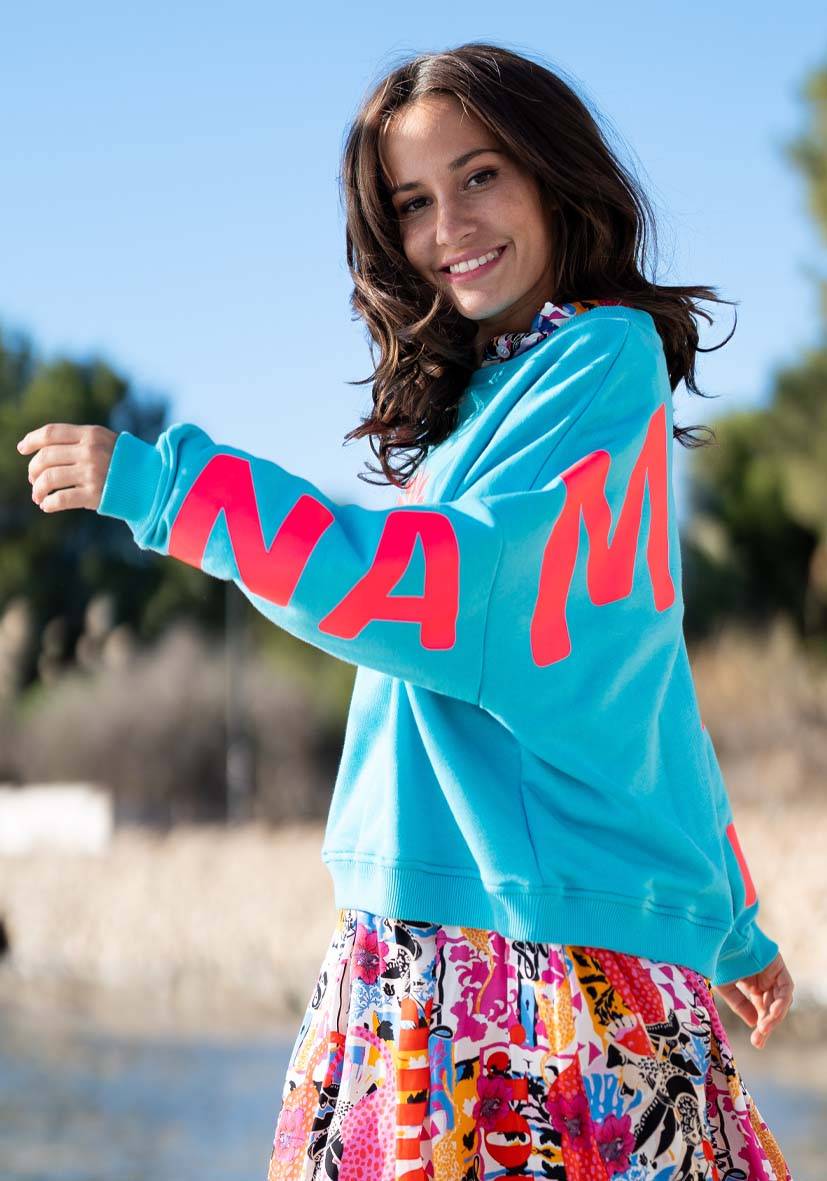 Miss Goodlife Roundneck Double Namasté – Turquoise