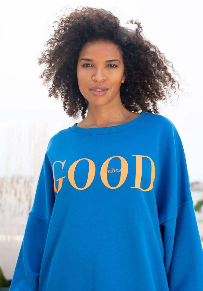 Miss Goodlife Roundneck Good Vibes – Blue