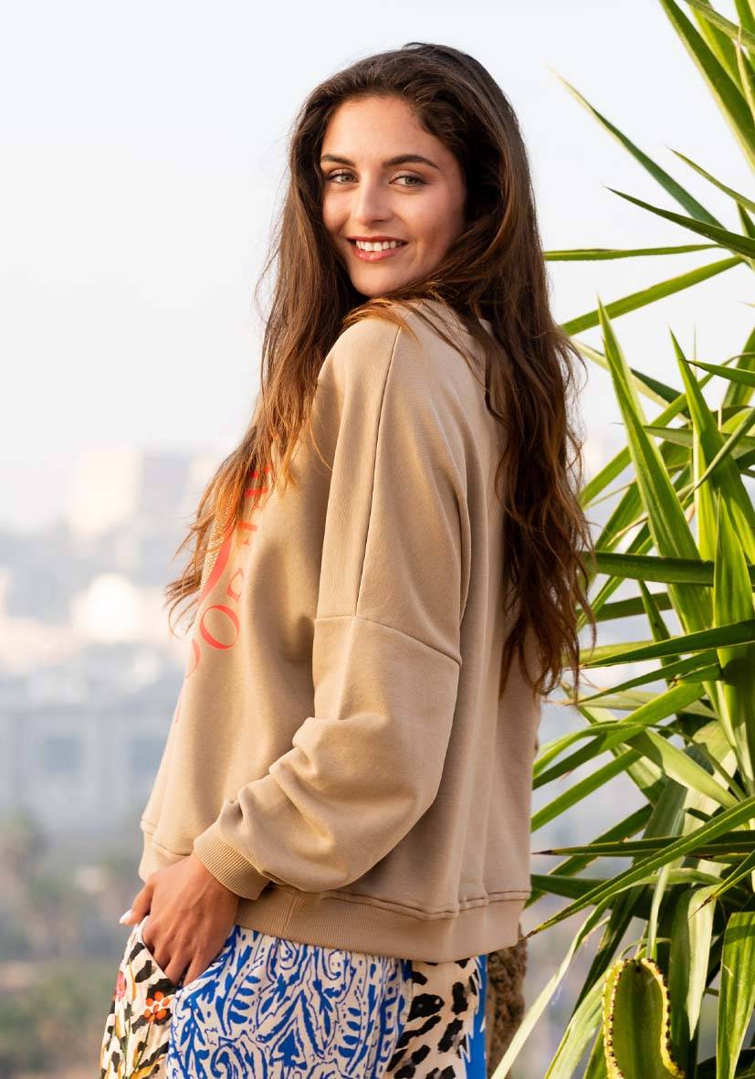 Miss Goodlife Roundneck Heartface Goodlife – Sand