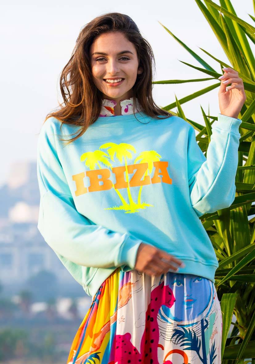 Miss Goodlife Roundneck Ibiza Palm – lightlue