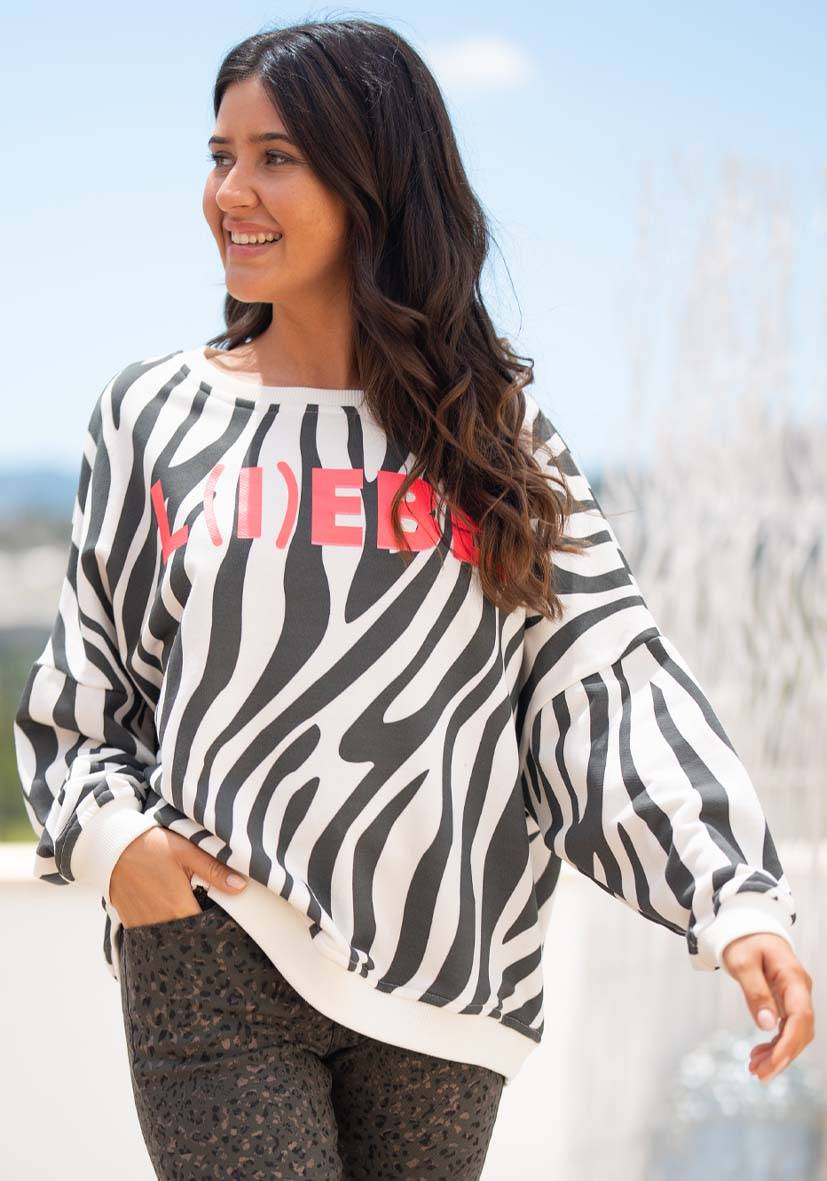 Miss Goodlife Roundneck L(i)ebe Zebra – Black